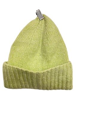 New Madewell Knit Beanie Hat in Light Lime